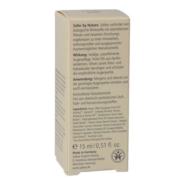 Crema contorno ojos Olive Sensitive de Safeas