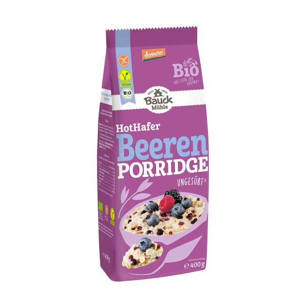 Copos bio de avena con fresas, frambuesas y moras Copos bio de avena con fresas, frambuesas y moras