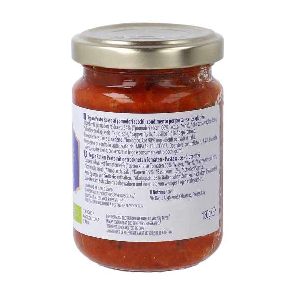 Pesto Rosso bio sin gluten