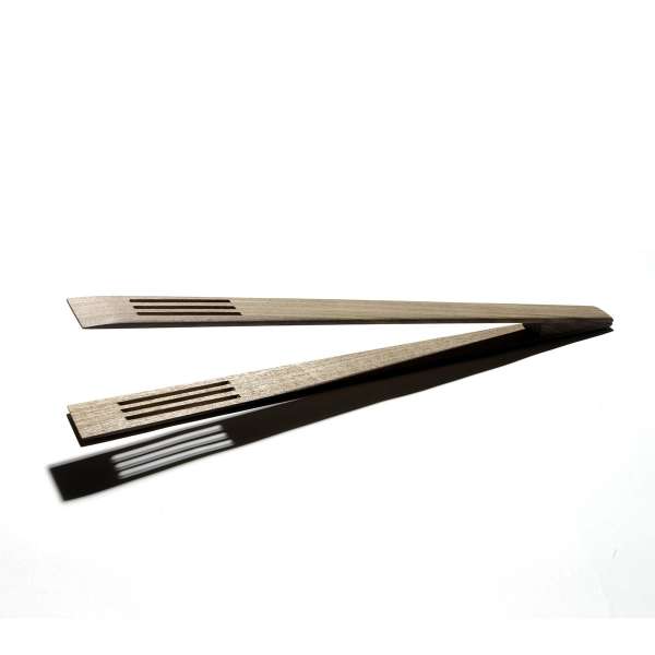 Pinzas madera de nogal para comida 35 cm Pinzas madera de nogal para comida 35 cm