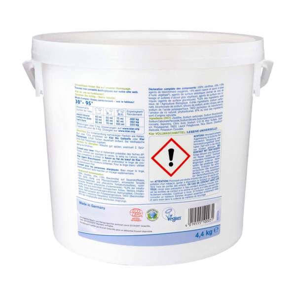 Detergente en polvo nueces de lavado Klar 4,4kg