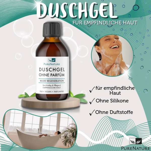 Gel natural sin fragancia para ducha Pure Nature