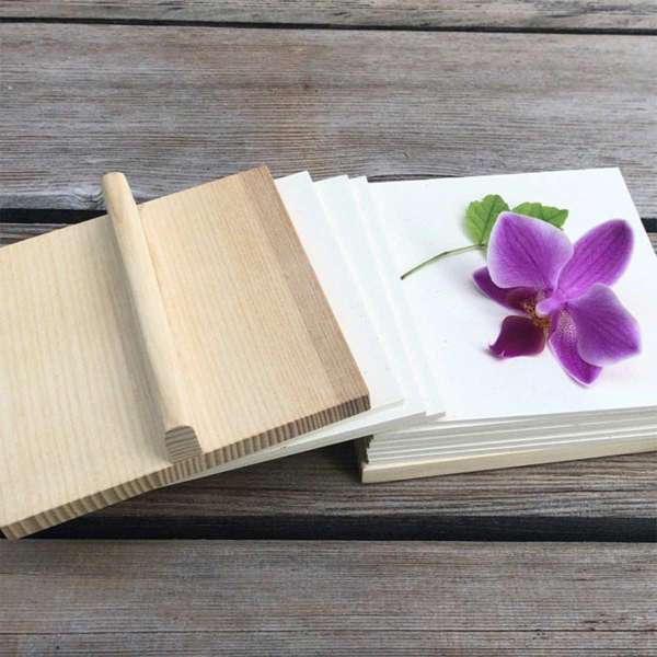 Prensa de madera de fresno para flores y hojas