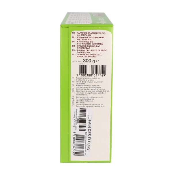 Crackers de trigo sarraceno bio sin gluten 300 gr