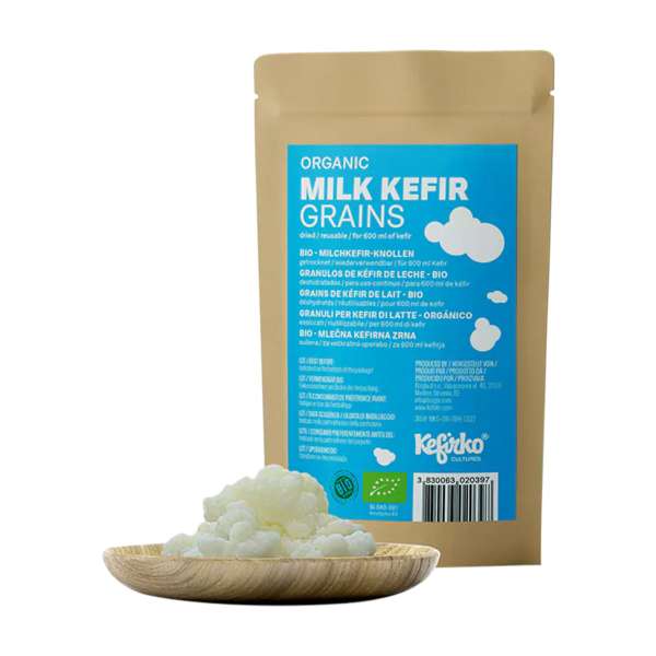 Gránulos ecológicos deshidratados para kéfir de leche Gránulos ecológicos deshidratados para kéfir de leche