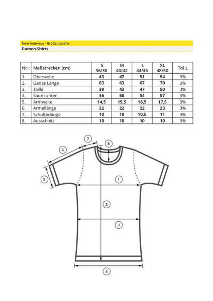 Camiseta antirradiación para mujer