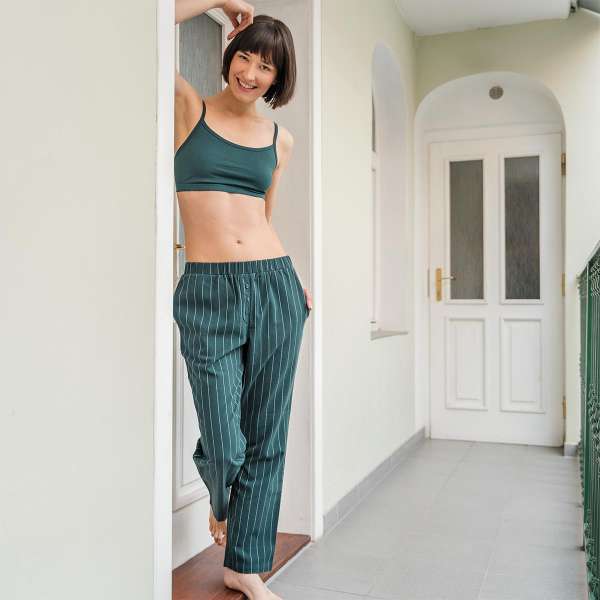 Pantalones pijama y relax Sarabea de algodón ecológico