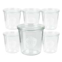 Tarro de vidrio con tapa 580 ml (pack de 6) Tarro de vidrio con tapa 580 ml (pack de 6)
