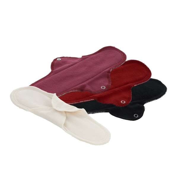 Compresa larga con alas de algodón bio lavable Compresa larga con alas de algodón bio lavable