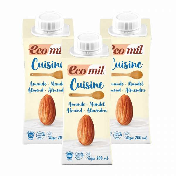 Crema de almendras bio para cocinar (set 3) Crema de almendras bio para cocinar (set 3)