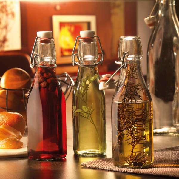 Botella vidrio con cierre mecánico varias medidas