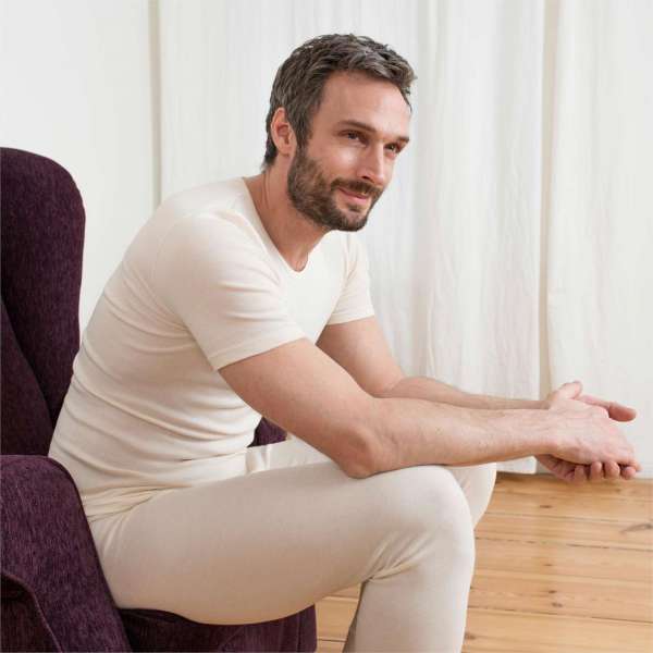 Camiseta interior manga corta para hombre