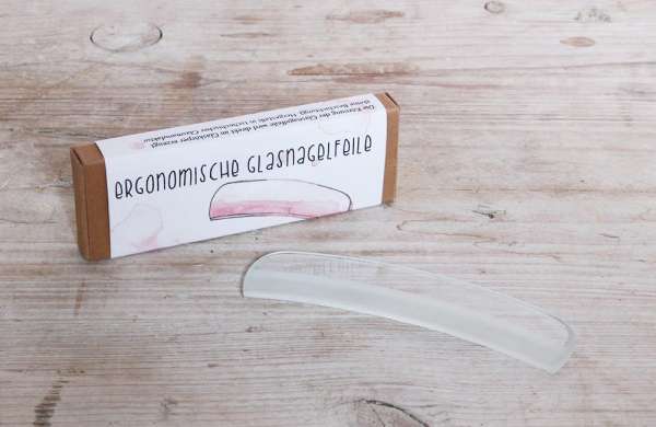 Lima de vidrio ergonómica para uñas
