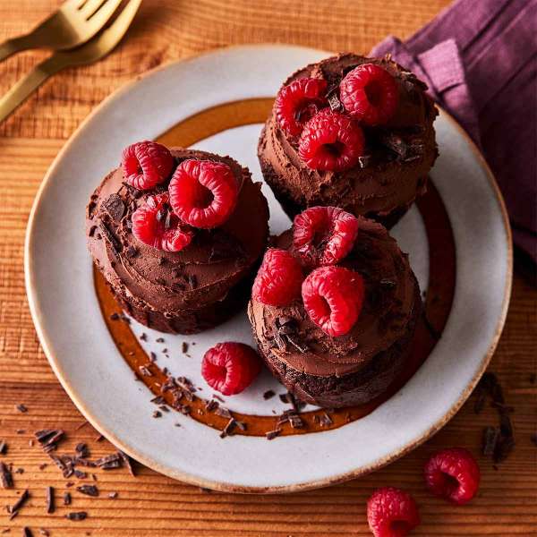 Magdalenas-muffins ecológicas de chocolate negro