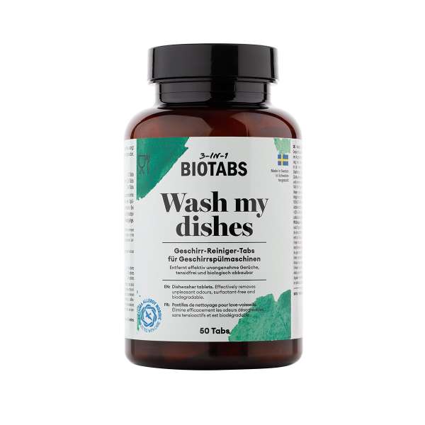 Tabletas lavavajillas Biotabs 3 en 1 sin perfume ni detergente Tabletas lavavajillas Biotabs 3 en 1 sin perfume ni detergente