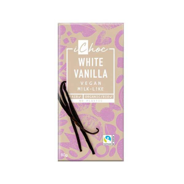 Chocolate blanco vegano de vainilla ecológico Chocolate blanco vegano de vainilla ecológico