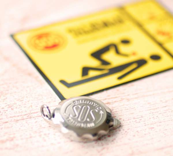 Cápsula de emergencia Talisman para diabetes de acero inoxidable