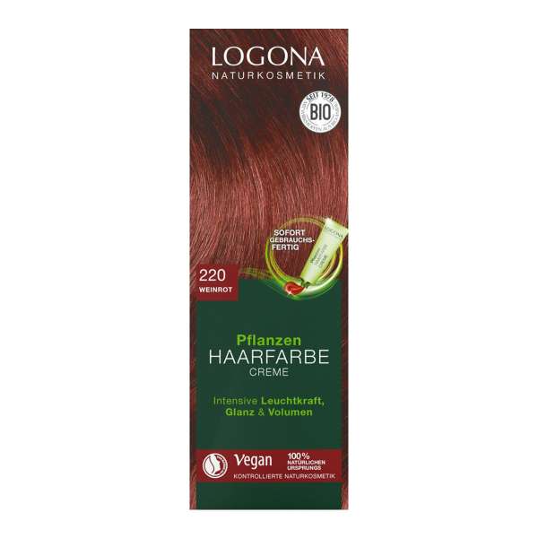 Tinte vegetal en crema de Logona Rojo Vino Tinte vegetal en crema de Logona Rojo Vino