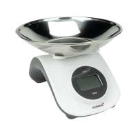 Báscula de cocina con plato de acero inox.