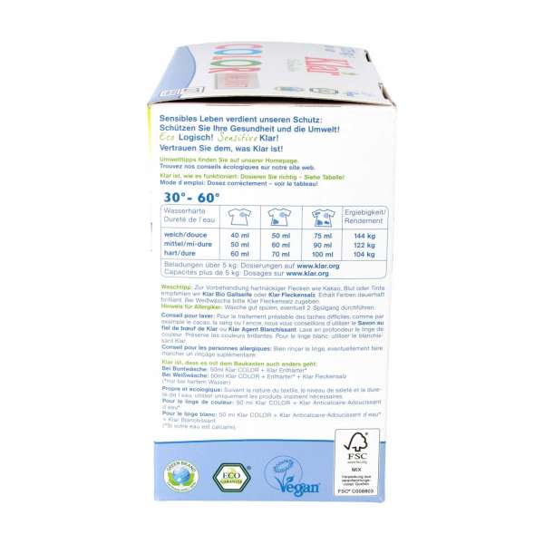 Detergente en polvo Basis Compact Color de Klar