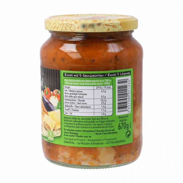 Raviolis veganos bio