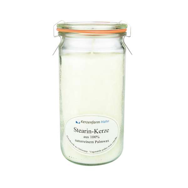 Vela de estearina en tarro de cristal Vela de estearina en tarro de cristal