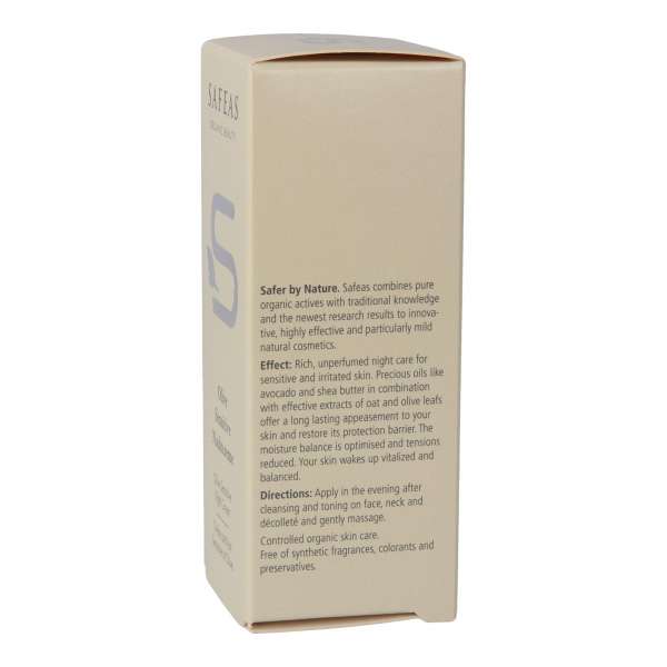 Crema facial de noche Olive Sensitive de Safeas