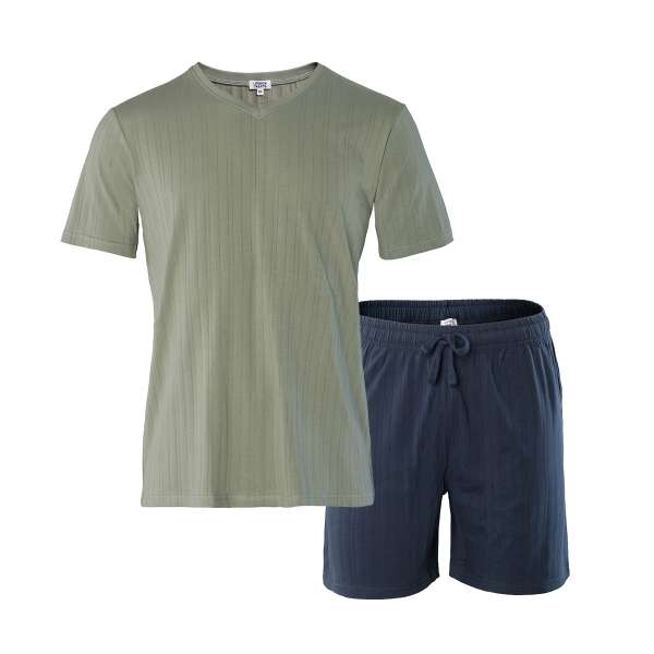 Pijama corto hombre algodón ecológico Rex Pijama corto hombre algodón ecológico Rex