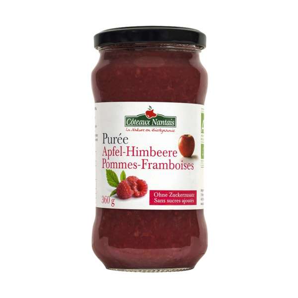 Compota ecológica de manzana y frambuesa Compota ecológica de manzana y frambuesa
