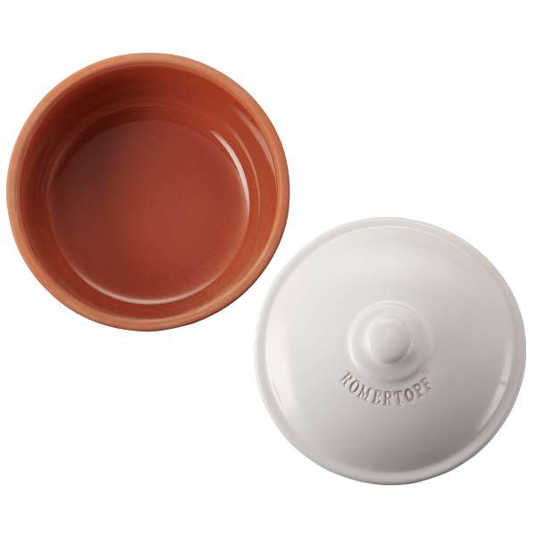 Molde cerámica blanca con tapa para pan