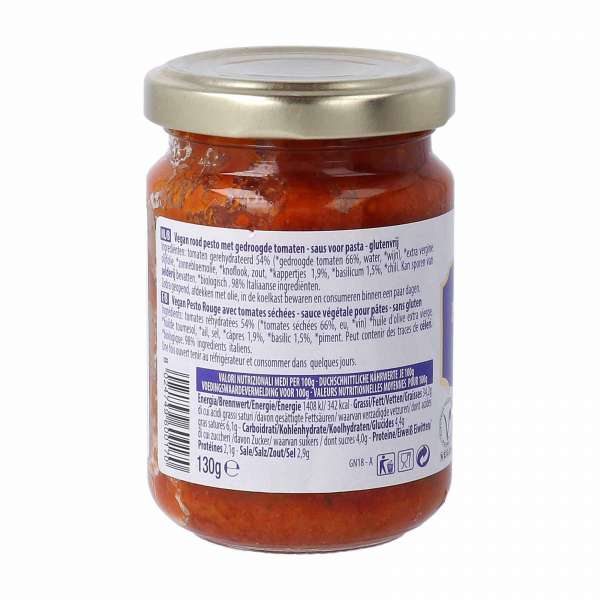Pesto Rosso bio sin gluten