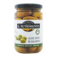 Olivas verdes ecológicas en salmuera Olivas verdes ecológicas en salmuera