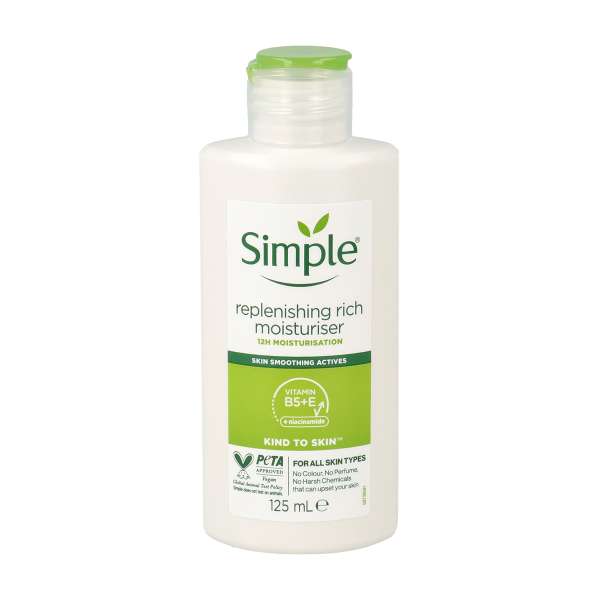 Crema hidratante intensiva sin perfume Simple