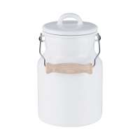 Tarro lechera de hierro con esmaltado natural 1,5 l. Tarro lechera de hierro con esmaltado natural 1,5 l.