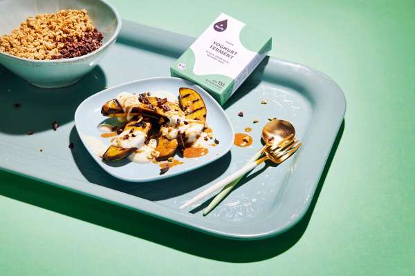 Fermentos ecológicos para hacer yogur vegano