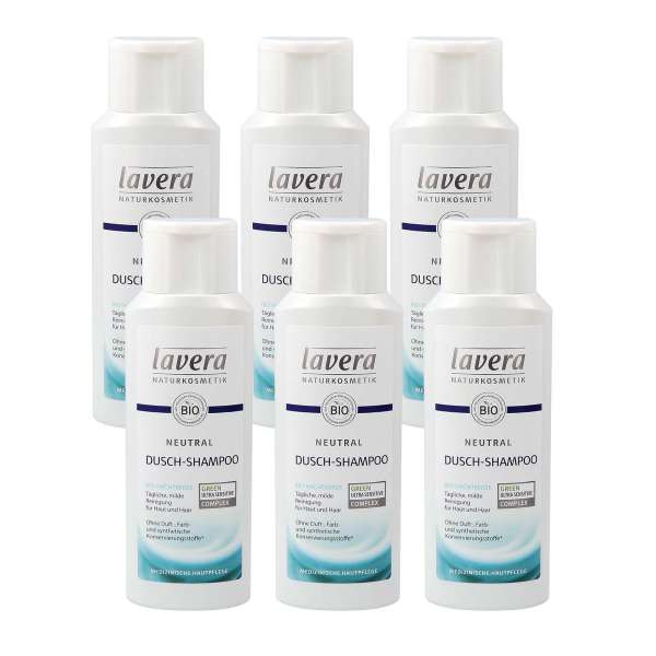 Gel de ducha y champú Neutral de Lavera (set de 6) Gel de ducha y champú Neutral de Lavera (set de 6)