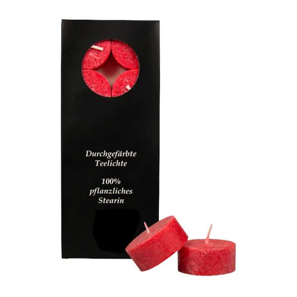 Velas de té de estearina roja Velas de té de estearina roja