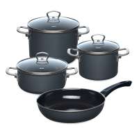 Batería cocina hierro esmaltado natural 4 piezas Nouvelle Batería cocina hierro esmaltado natural 4 piezas Nouvelle