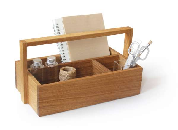 Caja de madera herramientas y utensilios