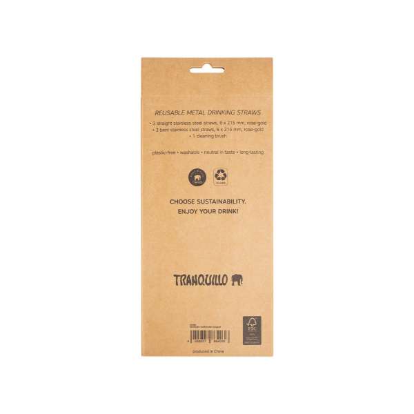 Cañas de acero inox para bebidas (6 uds.)