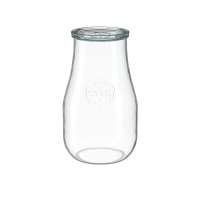 Tarro Tulipán WECK de 2500 ml con Tapa de Vidrio – Pack de 4