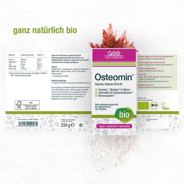 Suplemento Osteomin Bio con calcio y Vitamina D3