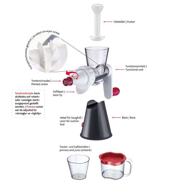 Juicer manual frutas y verduras Vita-Freund