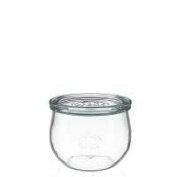 Tarros tulipán WECK de 480 ml con tapa de vidrio – 6 unidades