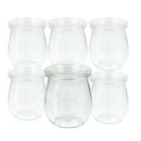 Tarro de vidrio con tapa 220 ml (pack de 6) Tarro de vidrio con tapa 220 ml (pack de 6)