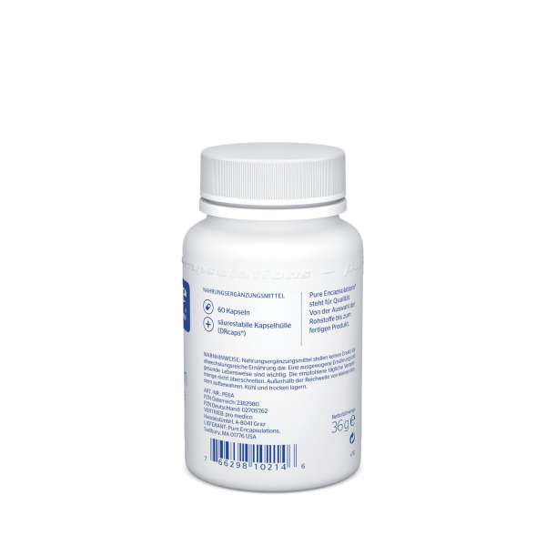 Enzima pancreática Pancreatin (60 cápsulas) - PureNature