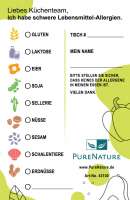 Tarjetas de alergia alimentaria inglés/alemán (50 uds.) Tarjetas de alergia alimentaria inglés/alemán (50 uds.)