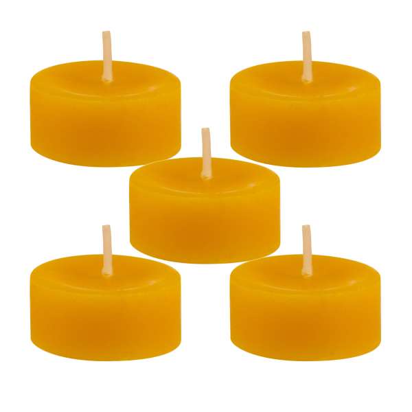 Velas de té 100% de cera de abeja (5 uds.) Velas de té 100% de cera de abeja (5 uds.)