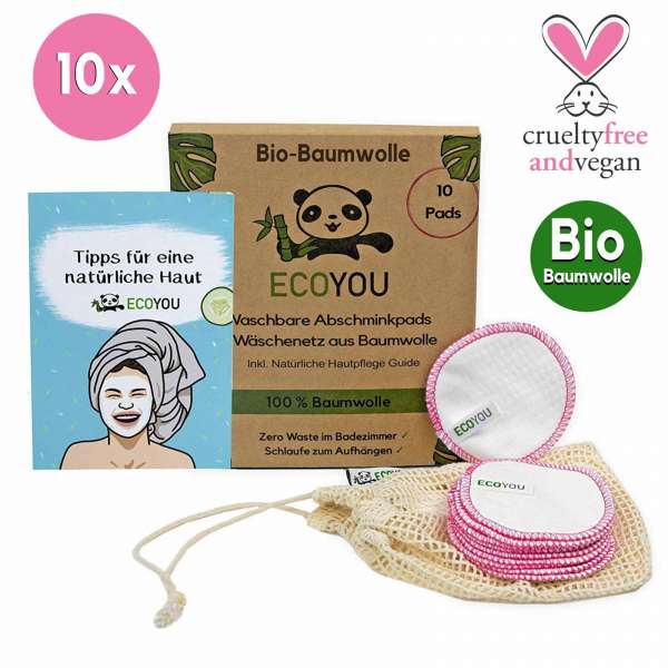 Almohadillas ecológicas para limpieza facial