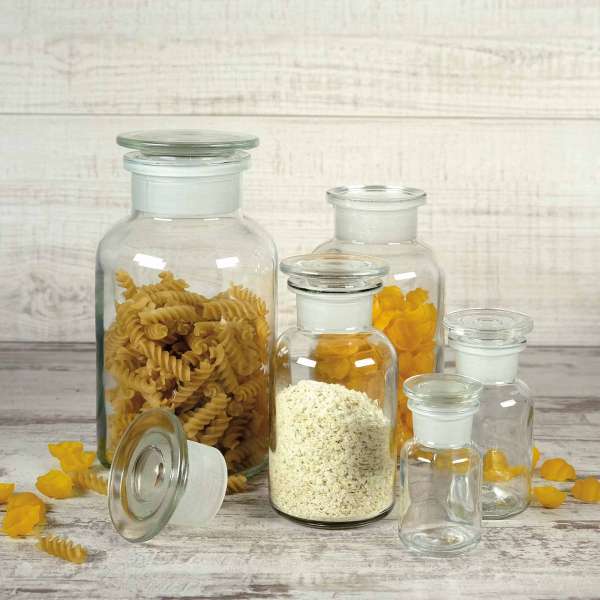 Tarro de farmacia de vidrio